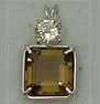 Citrine Earth Heart Crystal� w/Round Golden Labradorite