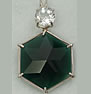 Siberian Green Quartz Flower of Life w/Round White Topaz