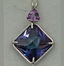 Tanzine Aura Small Magician Stone� With Trillion Cut Amethyst