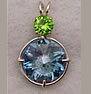 Aqua Aura Radiant Heart Crystal� w/Round Andaras Crystal Glass