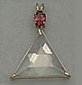 Angel Aura Star of David With Oval Cut Pink Tourmaline