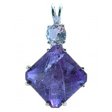 Amethyst Small Magician Stone with Round Danburite 