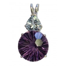 Amethyst Super Nova™ with Trillion Cut Aquamarine
