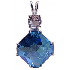Aqua Aura Small Magician Stone with Round Danburite 