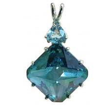 Aqua Aura Regular Magician Stone™  with Trillion Blue Topaz