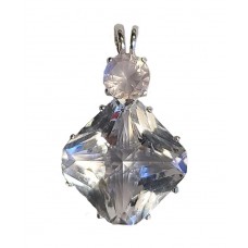 Clear Quartz Regular Magician™  with Round Rose Quartz
