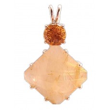 Rutilated Quartz Regular Magician Stone™  with Siberian Gold Quartz Super Nova™