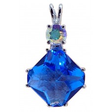 Siberian Blue Quartz Small Magician™  with Round Mystic Topaz
