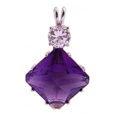 Siberian Purple Quartz Regular Magician Stone™  with Round Danburite