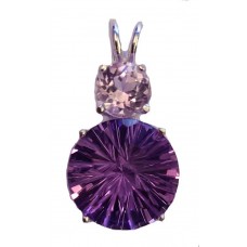 Siberian Purple Quartz Super Nova™  with Round Cut Kunzite 