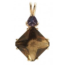 Smokey Quartz Small Magician Stone™ with Trillion Iolite