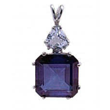 Tanzine Aura Earth Heart Crystal™  with Trillion Danburite