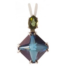Tanzine Aura Mini Magician Stone™  with Oval Cut Green Tourmaline