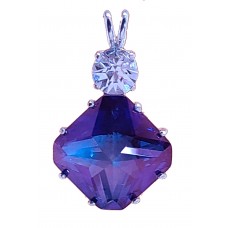 Tanzine Aura Regular Magician Stone™  with Round White Topaz