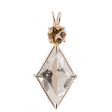 Clear Quartz Ascension Star™  with Round Cut Citrine