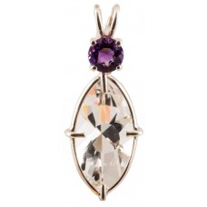 Clear Quartz Infinite Eye™ with Round Cut Amethyst