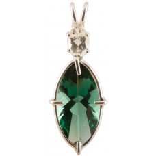 Siberian Green Quartz Infinite Eye™ with Oval Cut Amblygonite