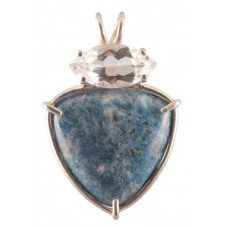Blue Lepidolite with Marquis Cut Clear Quartz