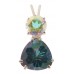 Tanzine Aura 12mm Trillion Super Nova with Mystic Topaz