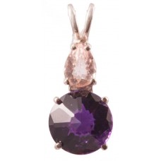 Amethyst Mini Radiant Heart™ with Pear Cut Morganite