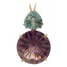 Amethyst Super Nova™ with Trillion Cut Blue Topaz