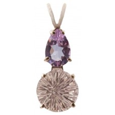Amethyst Super Nova™ with Pear Cut Ruby Lavender Quartz