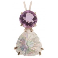 Angel Aura Super Nova™ Trillion with Round Cut Amethyst