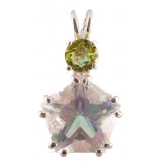 Angel Aura Star of Venus™ with Round Cut Peridot