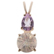 Angel Topaz Mini Super Nova™ with Pear Cut Ruby Lavender Quartz
