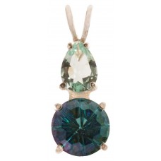 Aqua Topaz Mini Super Nova™ with Pear Cut Colombian Obsidian