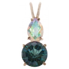 Aqua Topaz Mini Super Nova™ with Pear Cut Mystic Topaz