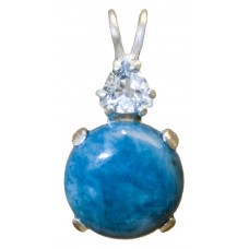 Blue Jade with Trillion Cut White Topaz
