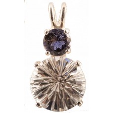 Clear Quartz Super Nova™ with Round Cut Iolite