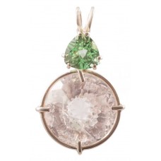 Danburite Radiant Heart™ With Tibetan Green Obsidian
