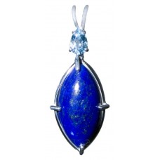 Lapis With Pear Cut Aquamarine