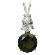 Moldavite with Pear Cut Danburite