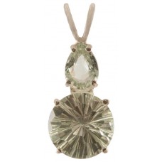 Prasiolite Super Nova™ with Pear Cut Fancy Sapphire