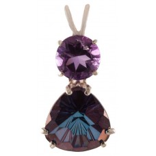 Tanzine Aura 12mm Trillion Super Nova with Amethyst