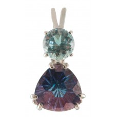 Tanzine Aura 12mm Trillion Super Nova with Blue Topaz