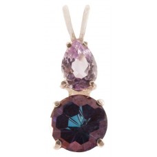 Tanzine Topaz 8mm Mini Super Nova With Amethyst