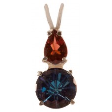 Tanzine Topaz 8mm Mini Super Nova With Garnet