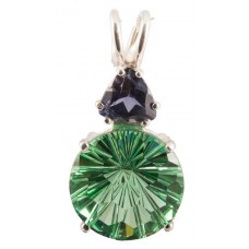 Tibetan Green Obsidian Super Nova™ with Trillion Cut Tanzanite