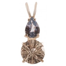 White Topaz 8mm Mini Super Nova with Sapphire