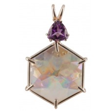 Angel Aura Flower of Life™ with Trillion Cut Amethyst