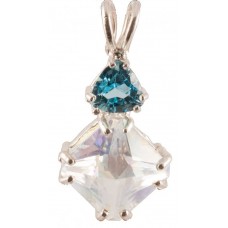 Angel Aura Mini Magician Stone™ with Trillion Cut Blue Topaz