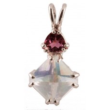 Angel Aura Mini Magician Stone™ with Trillion Cut Pink Tourmaline