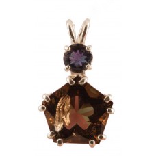 Citrine Star of Venus™ with Round Cut Iolite