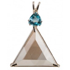 Clear Quartz Star of David™ with Trillion Cut Blue Topaz