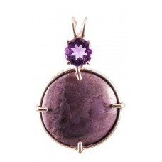 Purple Jade with Round Cut Amethyst