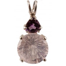 Rose Quartz Super Nova™ with Trillion Cut Amethyst